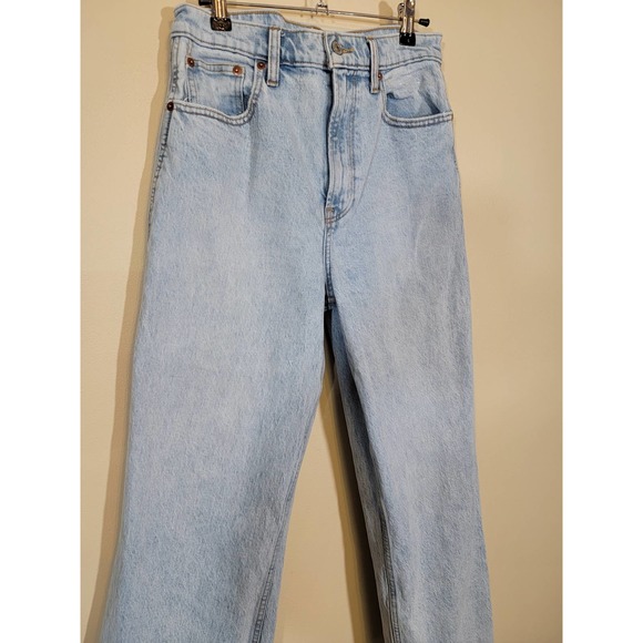 Abercrombie & Fitch the 90s Straight Ultra High Rise Relaxed Jeans Blue SZ 29/8 - Picture 2 of 6